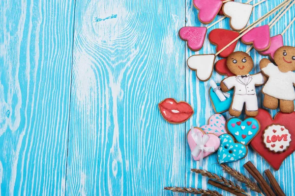 バレンタインデーのための gingerbreads — ストック写真