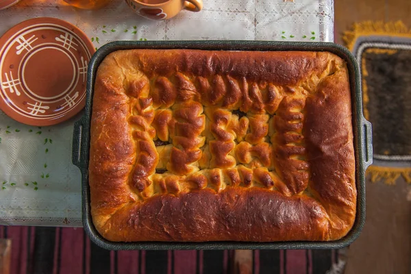 Pane fatto in casa russo — Foto Stock