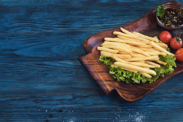 Fried potato at plate — Stock Photo, Image