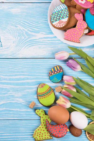 Bolachas de tulipas e gengibre — Fotografia de Stock