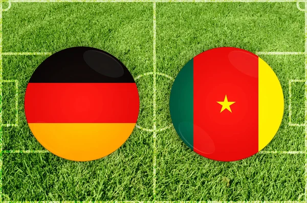 Germania vs Camerun partita di calcio — Foto Stock