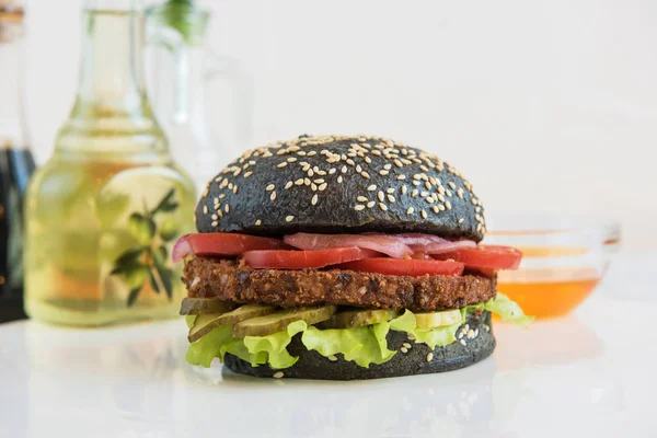 Big Black Burger — Stockfoto