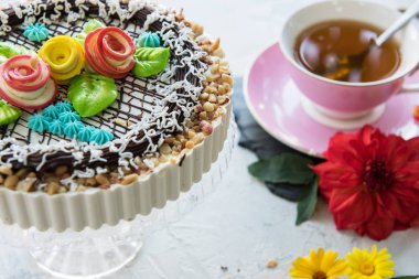 Lezzetli kek kompozisyon