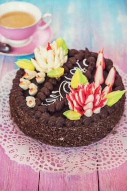 Pasta renk arka plan üzerinde