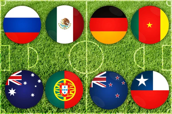 Confederações Copa países — Fotografia de Stock