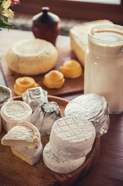 Conjunto de queijo diferente — Fotografia de Stock