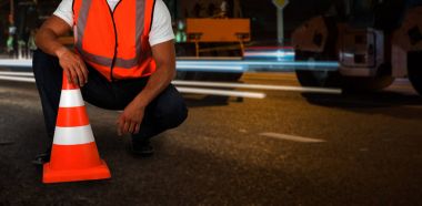 repairing the road