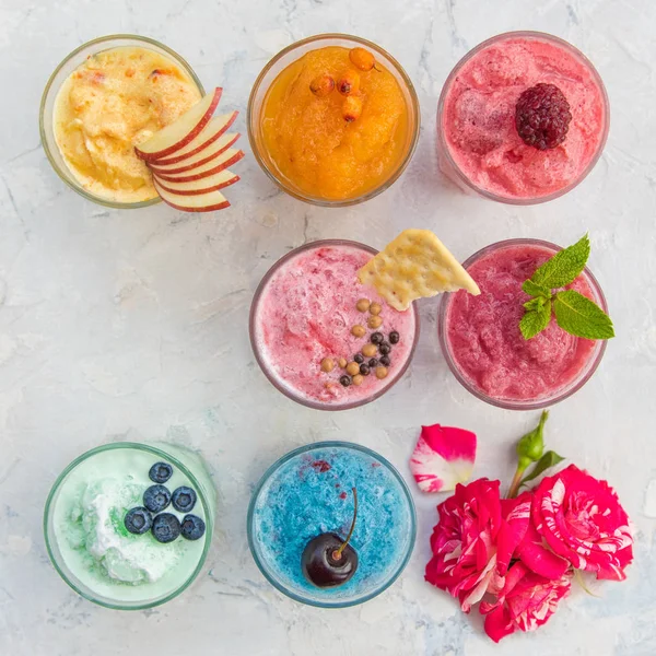 Verschiedene Smoothie-Sets — Stockfoto