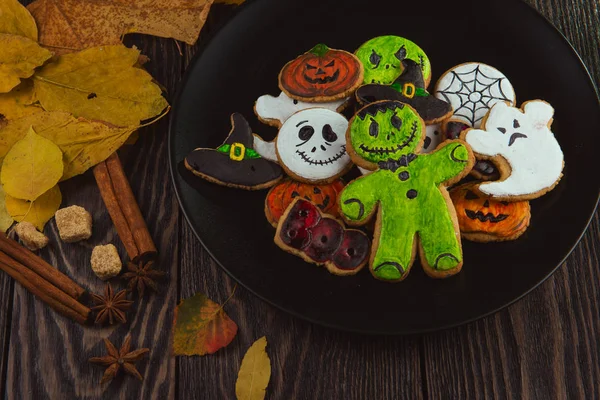 Biscuits d'Halloween heureux — Photo