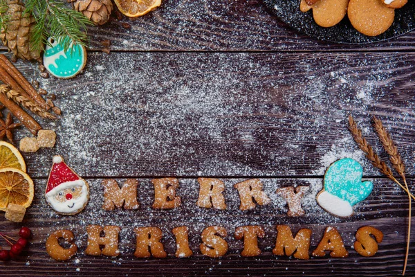 Gingerbreads for new years and christmas — Stock Photo, Image