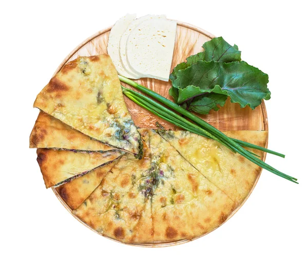 Ossetian pie on a white — Stock Photo, Image