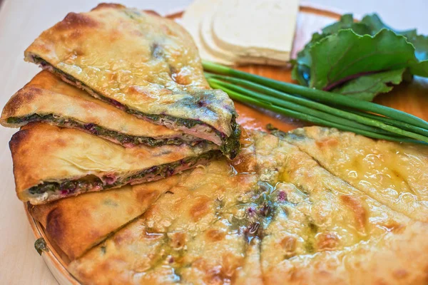 Ossetian pie on a white — Stock Photo, Image