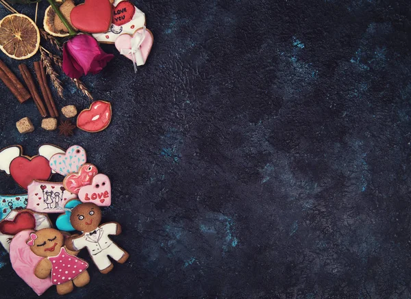 Pane di zenzero per amore o matrimonio — Foto Stock