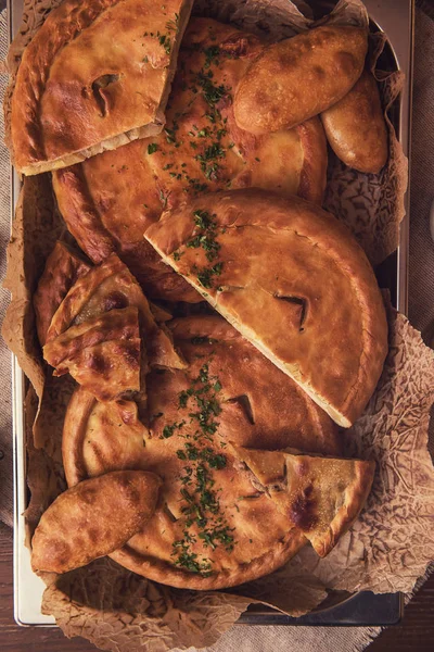 Farklı börek kompozisyon — Stok fotoğraf