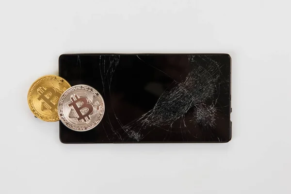 Bitcoin pièces concept — Photo
