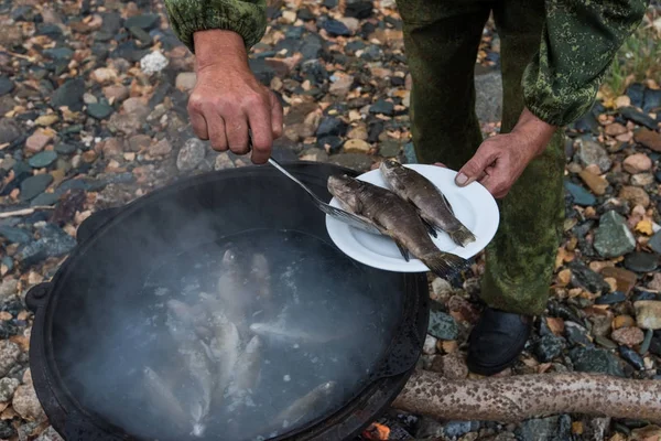 Läckra färska-soppa från fisk — Stockfoto