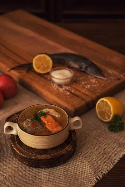 Fish soup composition — Stock Photo, Image