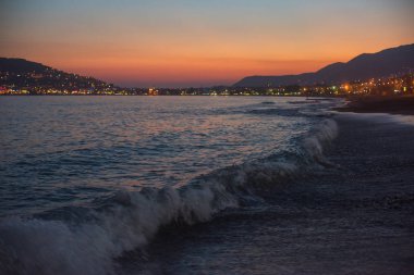 Alanya sahilinde akşam