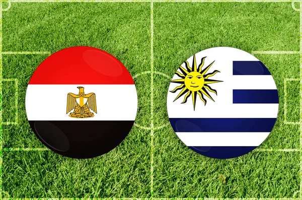 Egypte vs Uruguay match de football — Photo