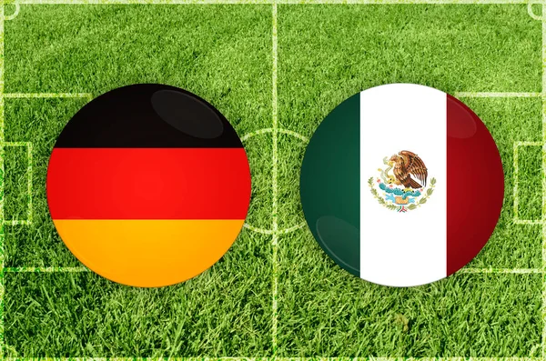 德国 vs 墨西哥足球比赛 — 图库照片