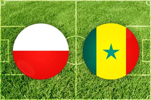 Pologne vs Sénégal match de football — Photo