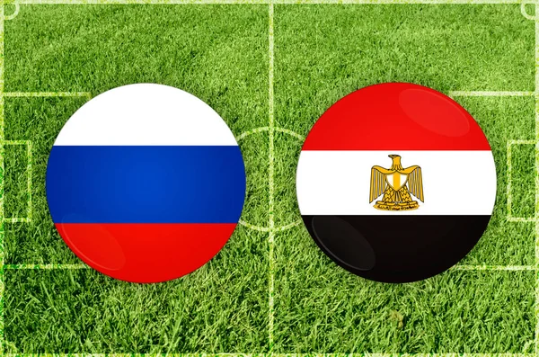 Russie vs Egypte match de football — Photo