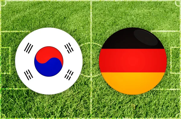 Corea del Sur vs Alemania partido de fútbol — Foto de Stock