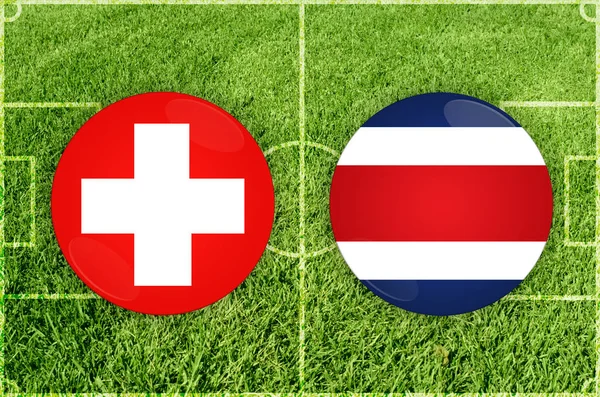 Zwitserland vs Costa Rica voetbalwedstrijd — Stockfoto