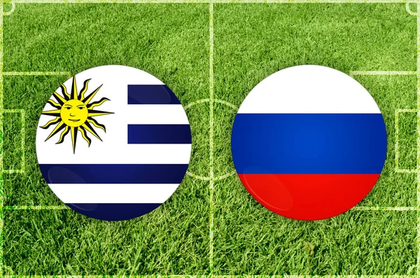 Uruguay vs Russie match de football — Photo