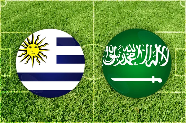 Uruguay vs Arabie Saoudite match de football — Photo