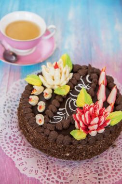 Pasta renk arka plan üzerinde