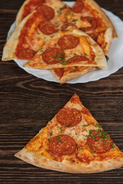 Tasty pepperoni pizza — Stock Photo, Image