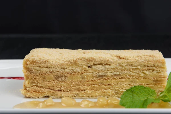 Esterhazy Torte στο πιάτο — Φωτογραφία Αρχείου