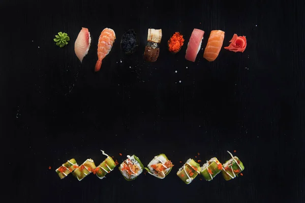 Japanska skaldjur sushi set — Stockfoto