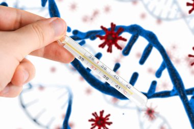 Corona virüsü kavramı.