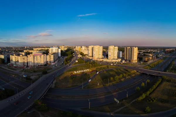 Vista aérea a la ciudad de Barnaul. — Foto de Stock