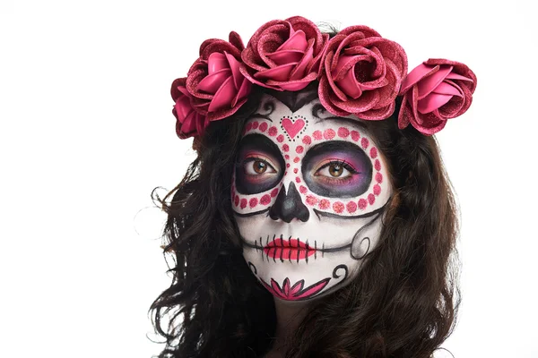 Wajah tengkorak catrina — Stok Foto