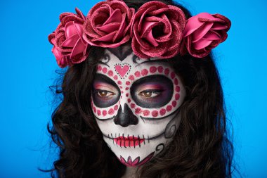 kadın kafatası makyaj