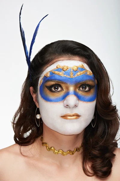 Mooie vrouwen met masker — Stockfoto