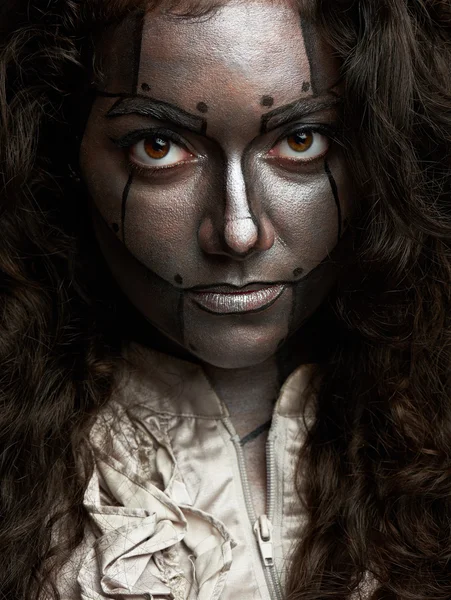 Çelik kadın portresi — Stok fotoğraf