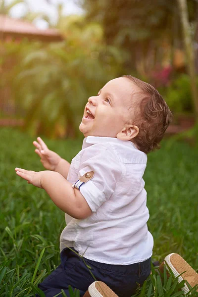 gülen çocuk bakmak