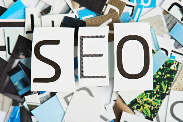 SEO cutout word — Stock Photo, Image