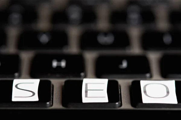 SEO word on keyboard — Stock Photo, Image