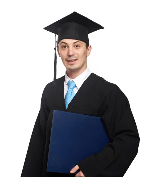 Estudante de graduação com diploma — Fotografia de Stock