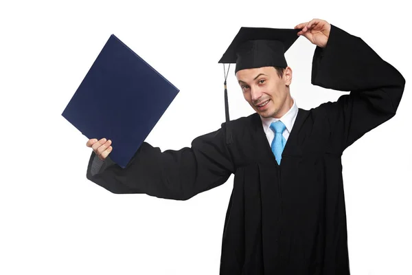 Allievo felice con diploma — Foto Stock