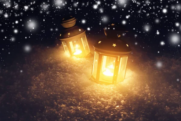 Ночной рождественский фон — стоковое фото