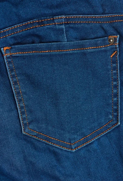Tasca posteriore di blue jeans — Foto Stock