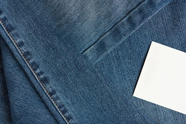 Dark blue jeans background — Stock Photo, Image