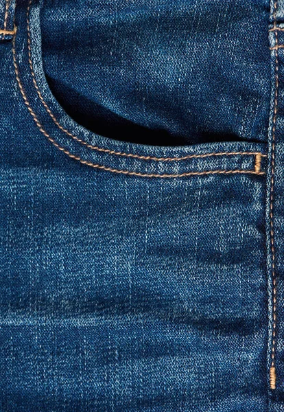 Empty blue jeans pocket — Stock Photo, Image