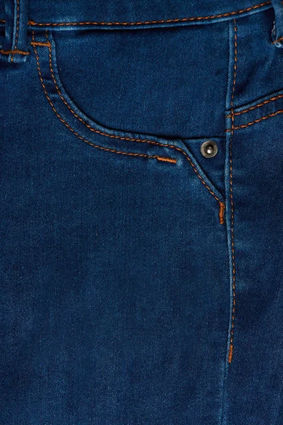 Pocket of classic blue jeans — Stock Photo, Image